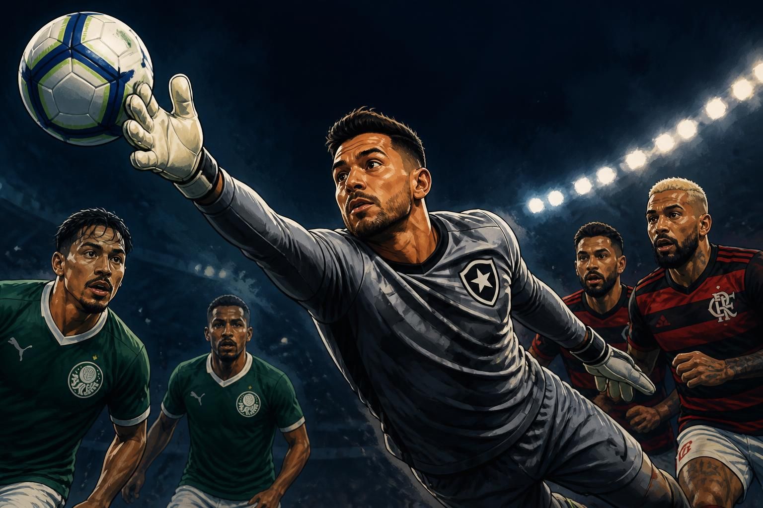 Palmeiras empata com Botafogo e perde liderança do Brasileirão