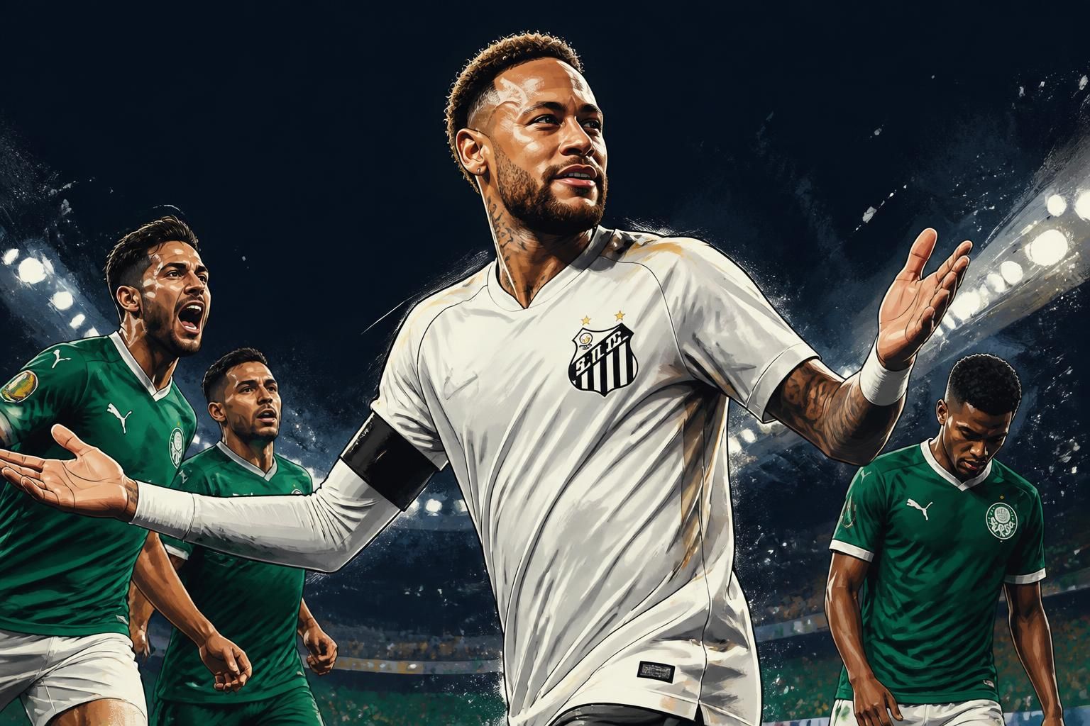 Neymar descarta pressão do Palmeiras e elogia rival antes da volta
