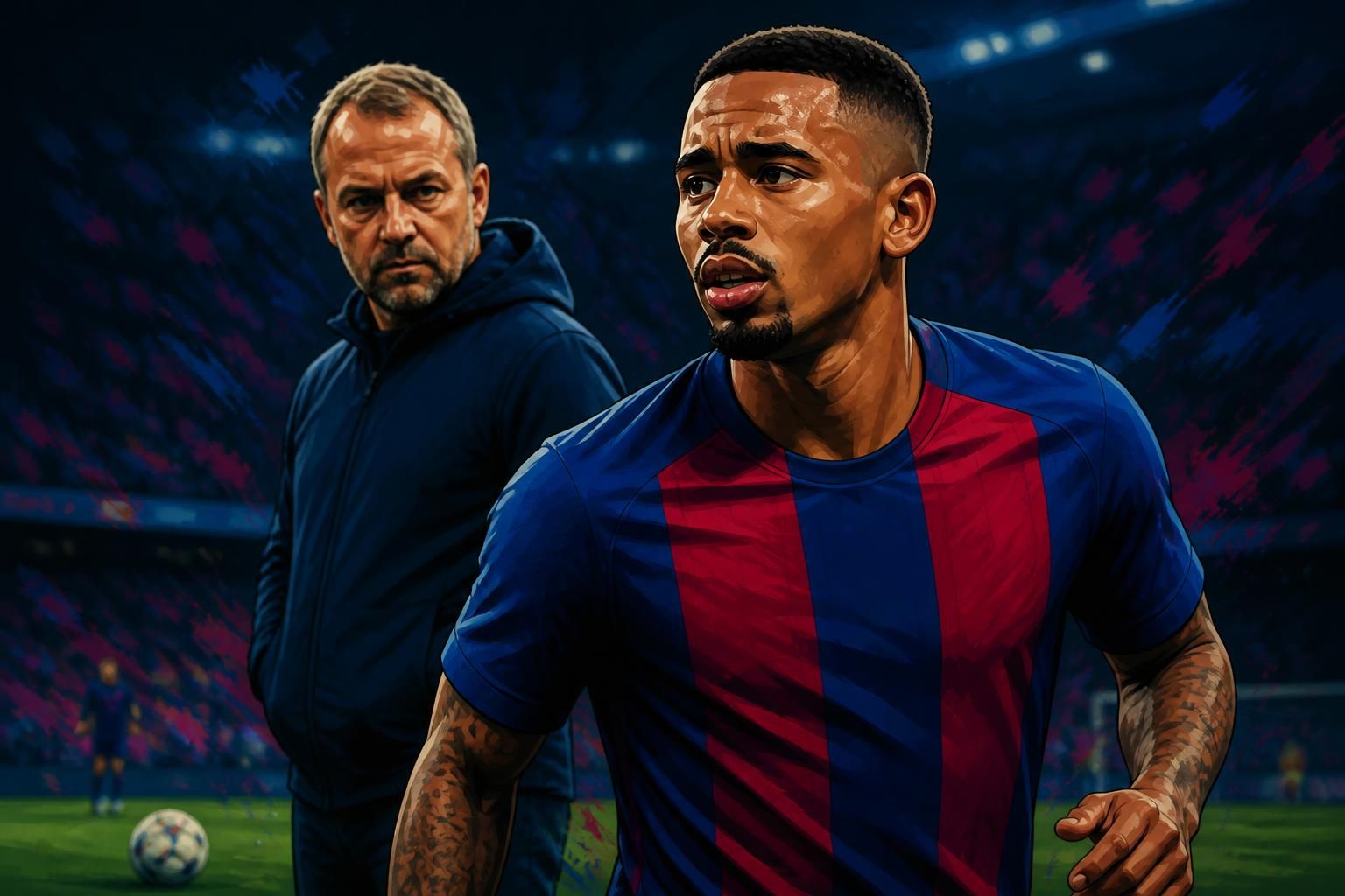Jesus estreia no Barcelona contra o Valencia com Flick