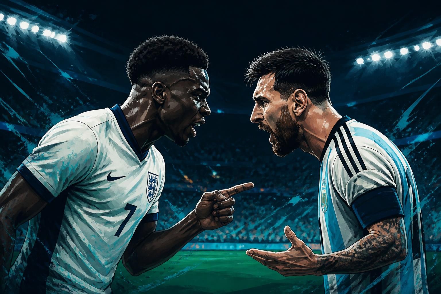 Inglaterra e Argentina têm confusão em semifinal