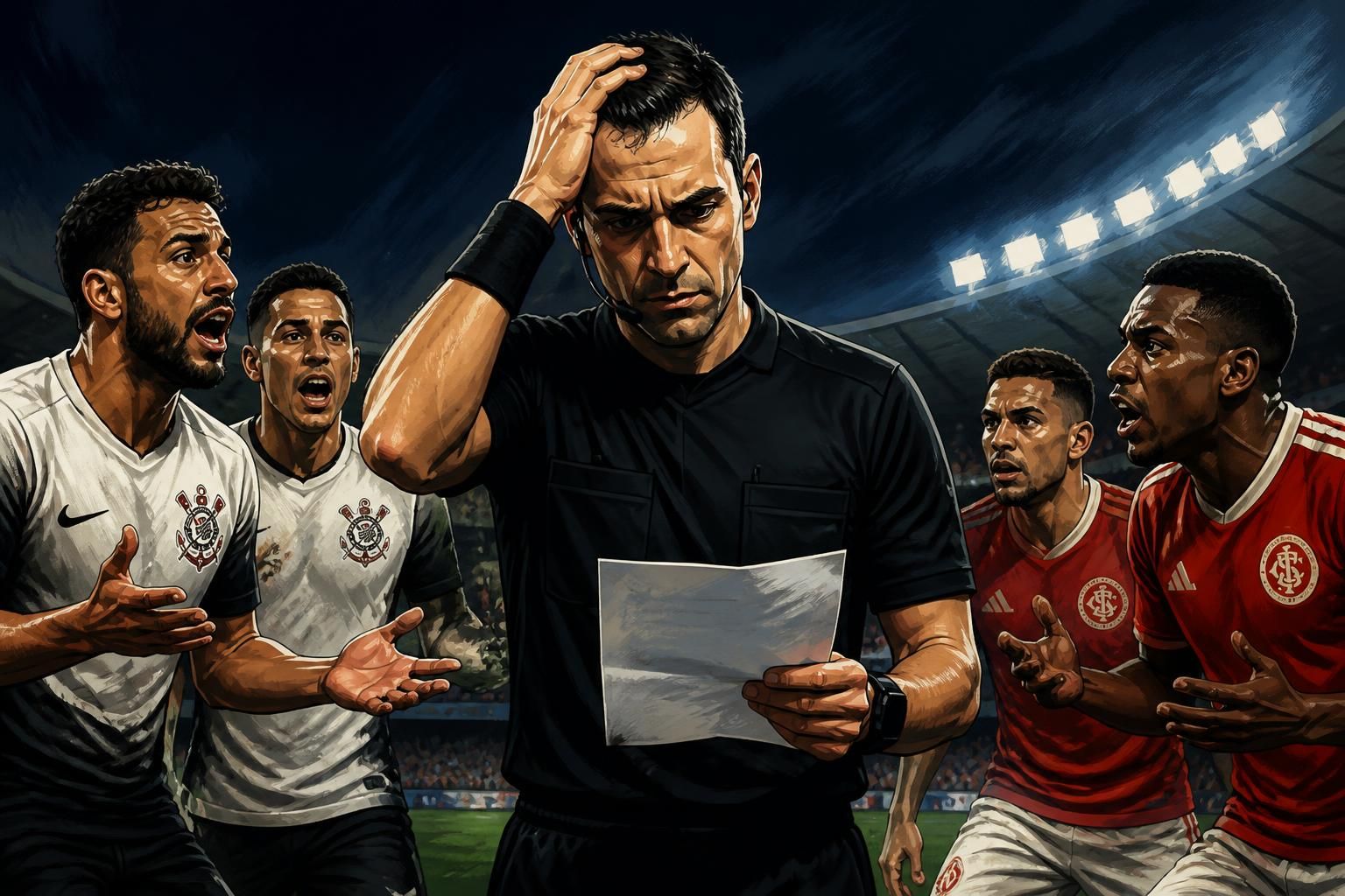 Árbitro relata ofensas de funcionários do Corinthians