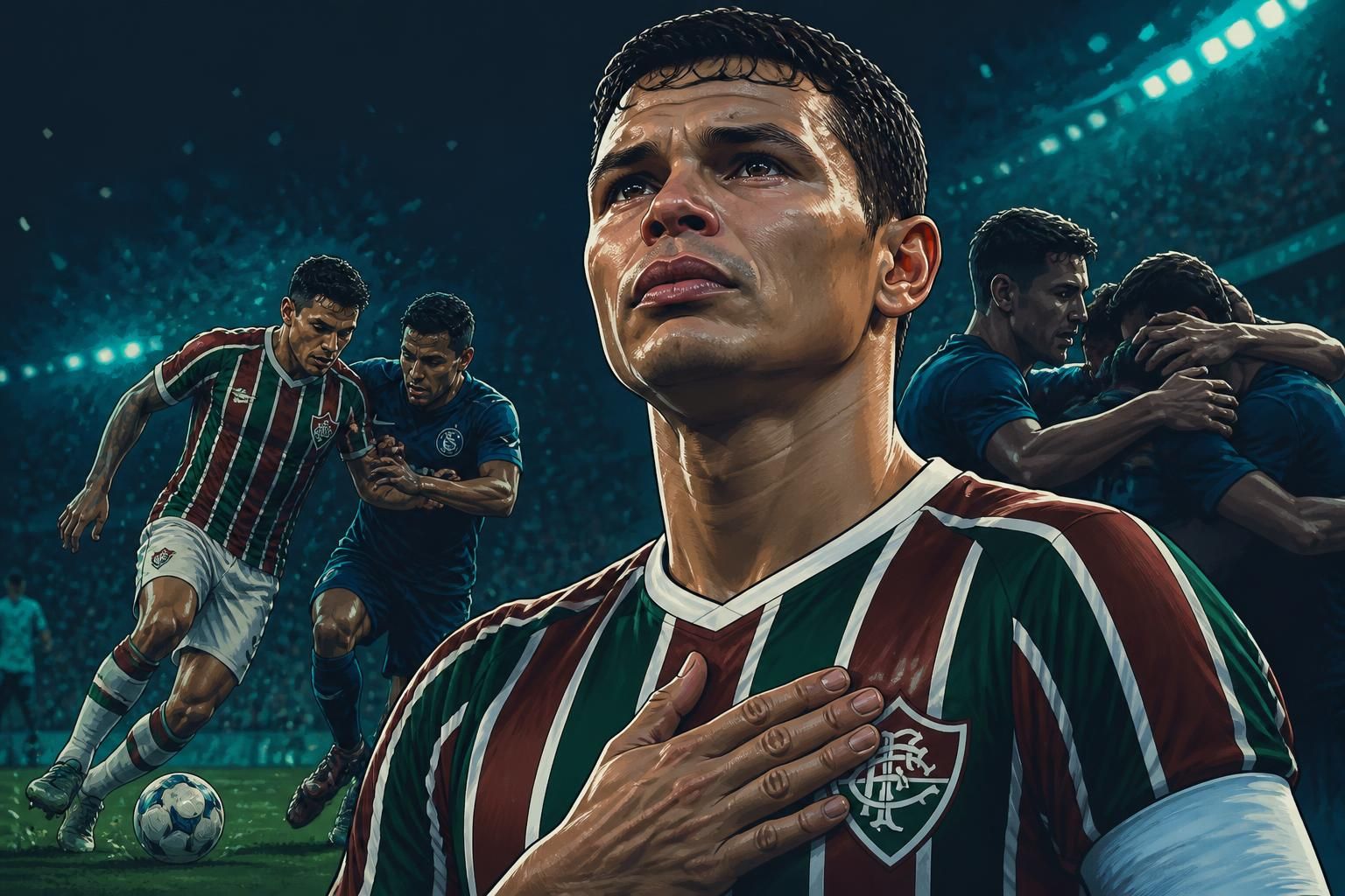 Thiago Silva se emociona antes de decisão do Fluminense