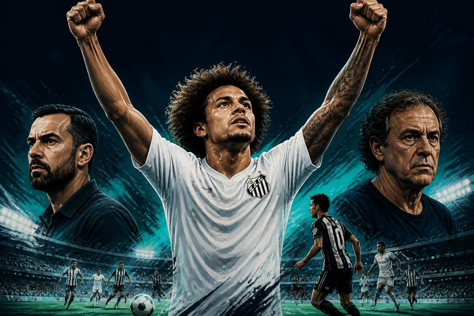 Santos vence Atlético-MG e sonha com título na Sul-Americana
