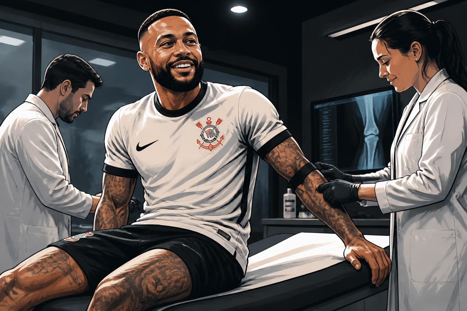 Memphis Depay passa em exames e renova com Corinthians