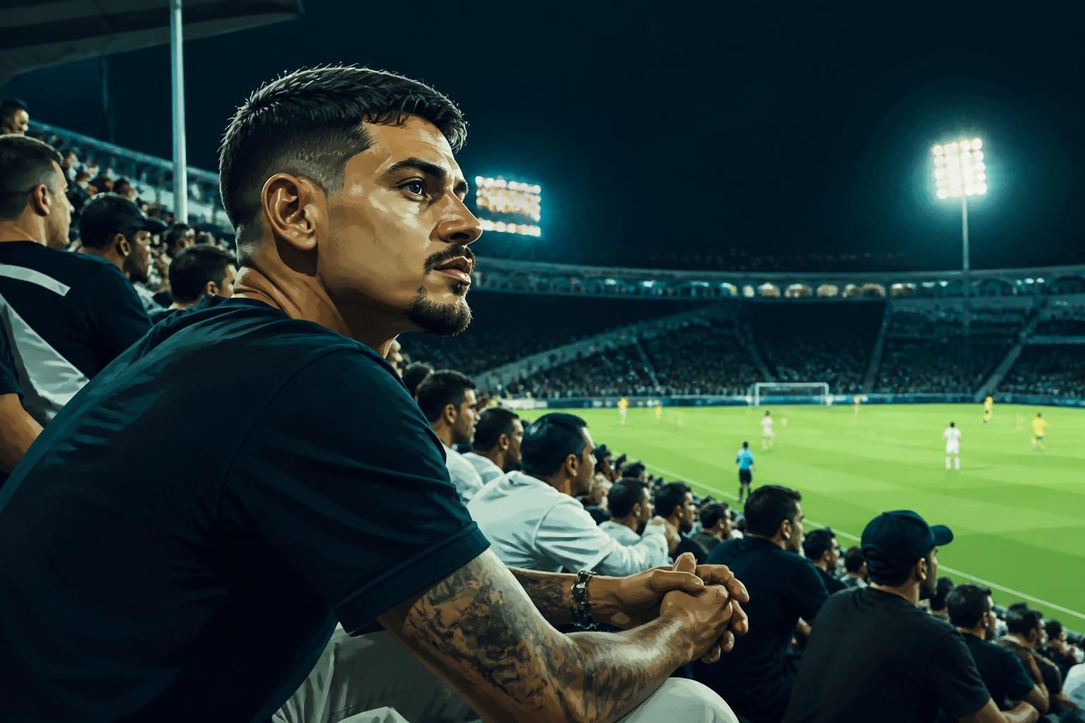 Bruno Guimarães visita São Januário em Vasco x Mirassol