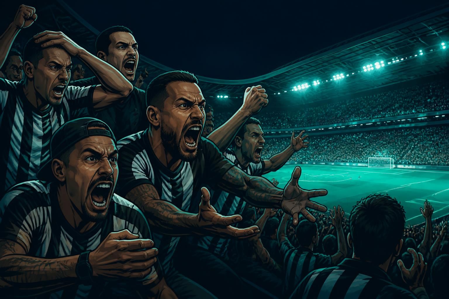Torcida do Atlético-MG protesta após empate na Copa do Brasil