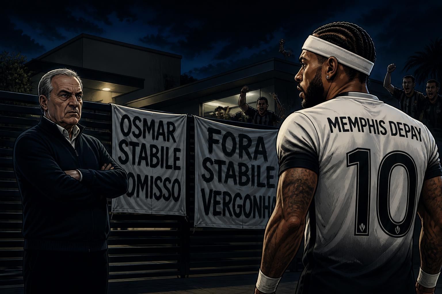 Torcedores protestam contra presidente do Corinthians