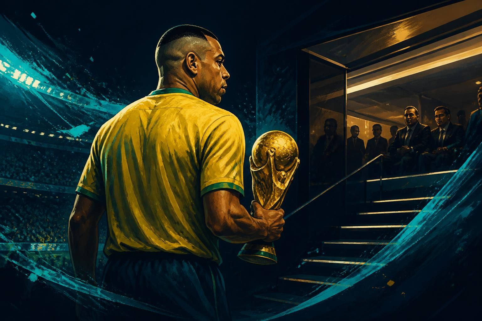 Ronaldo Fenômeno leva troféu da Copa para Trump