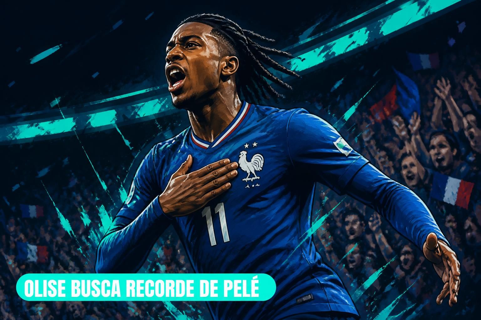 Olise brilha e busca recorde de Pelé na Copa