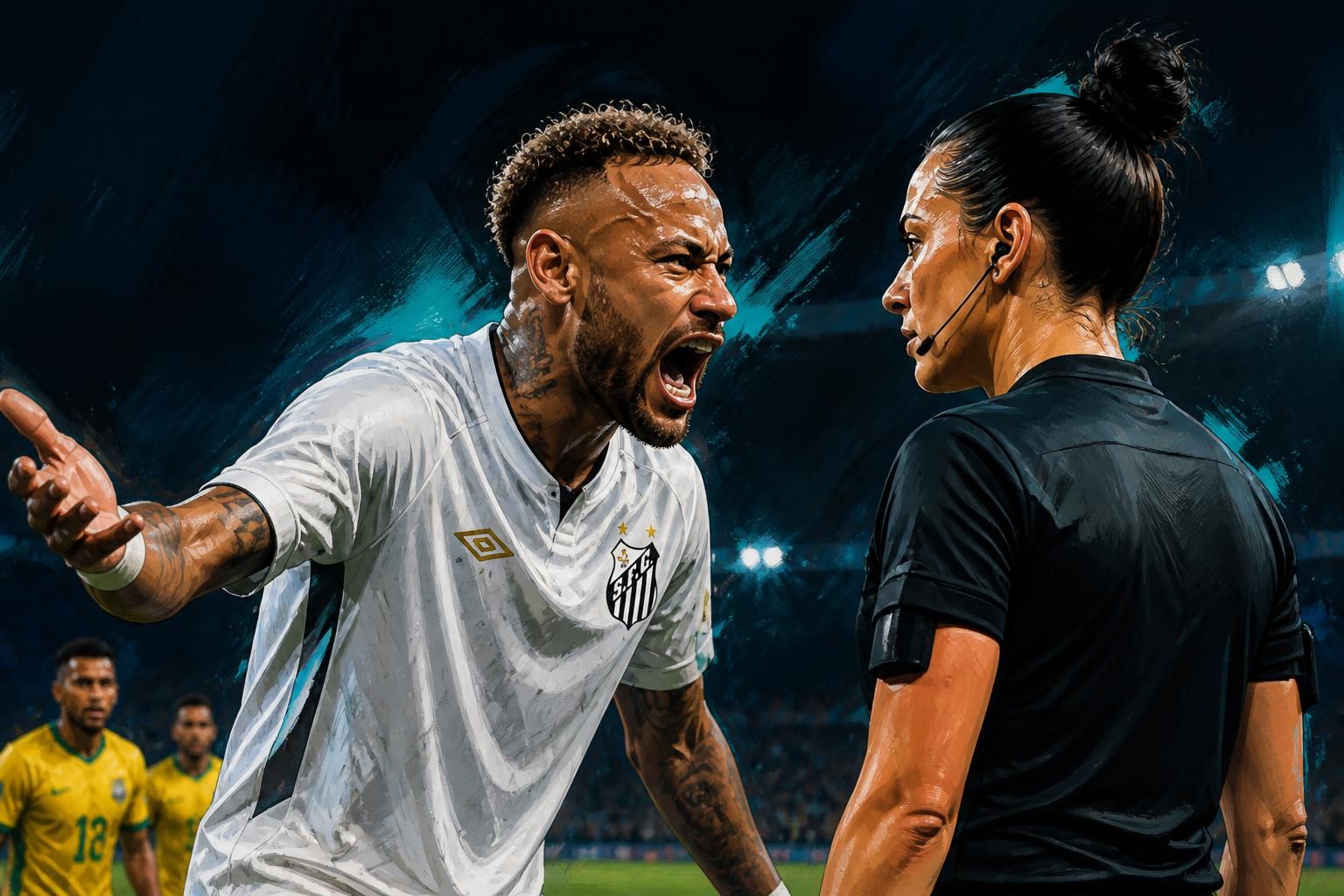 Neymar xinga árbitra Edina Alves em desabafo explosivo no Santos