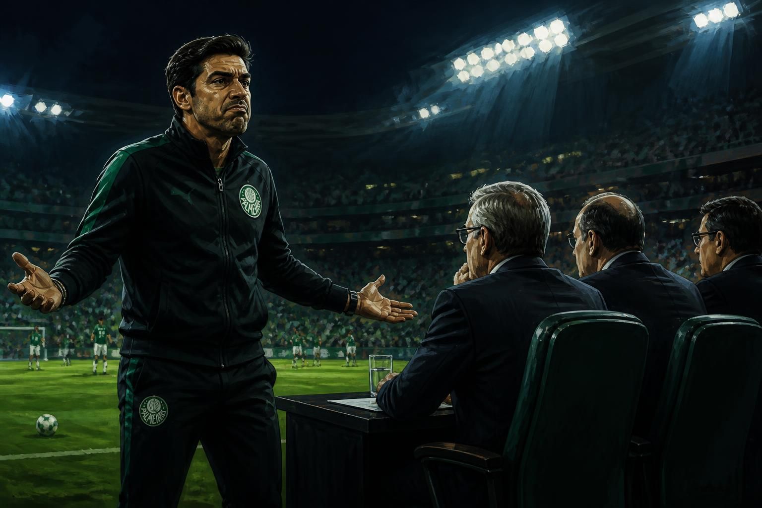 Abel Ferreira suspenso por 2 jogos no STJD por chute em microfone
