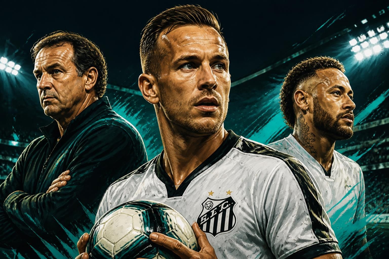 Cuca testa Arthur como 10 do Santos com Neymar lesionado