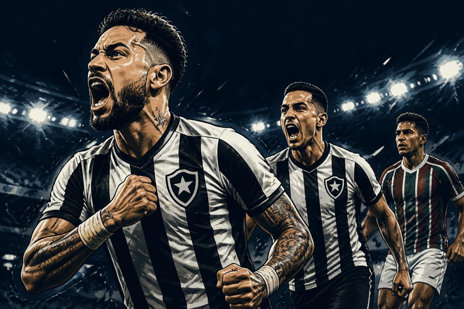 Botafogo e Fluminense empatam em 1 a 1 no clássico