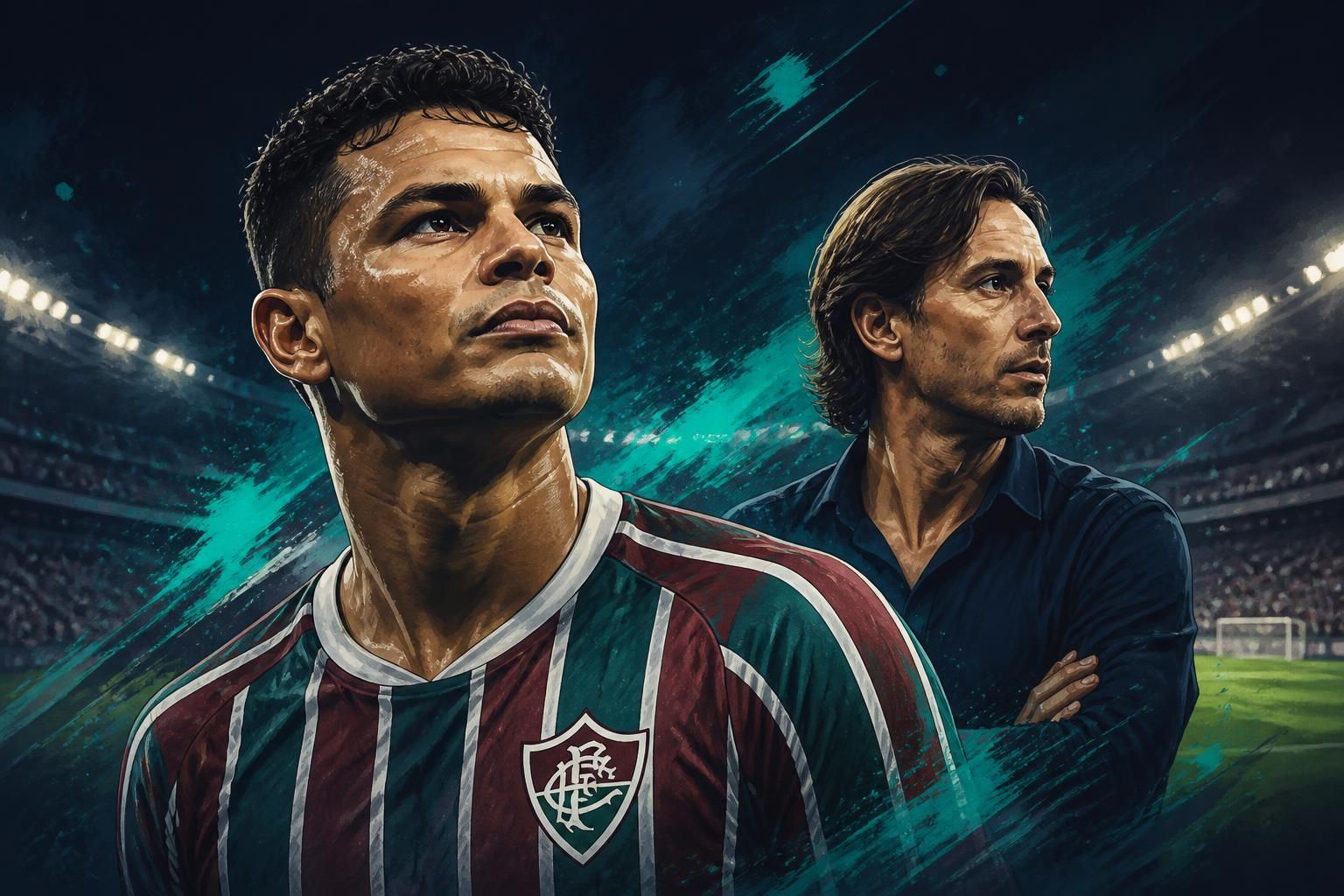 Thiago Silva se despede de Zubeldía no Fluminense