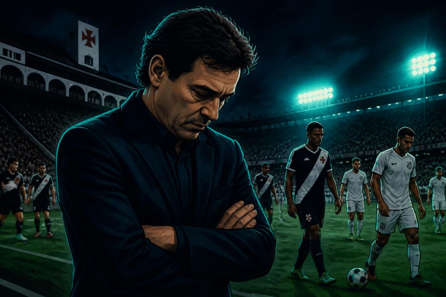Pedro Emanuel critica derrota do Vasco para o Santos