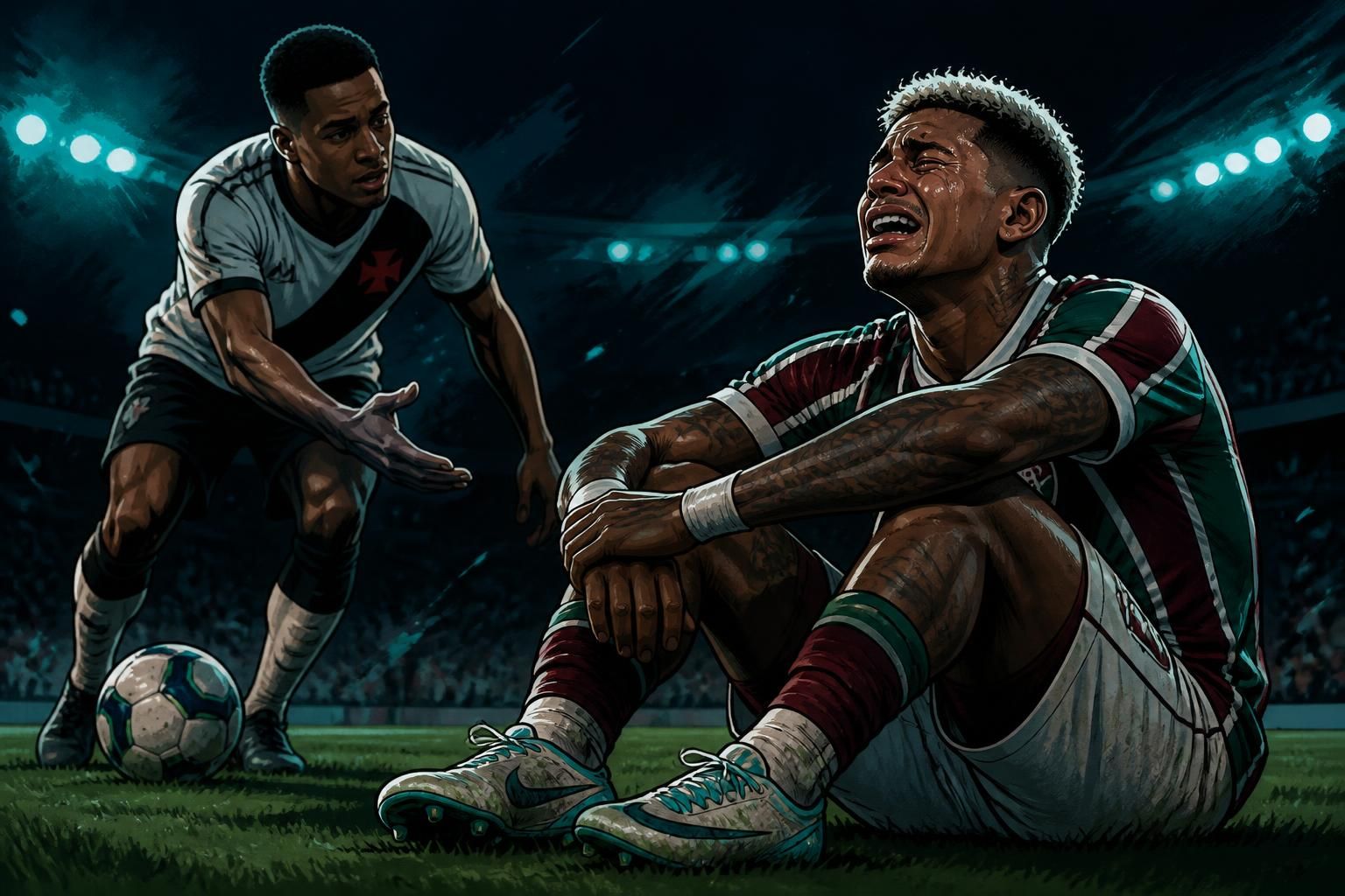John Kennedy se lesiona em clássico Fluminense e Vasco