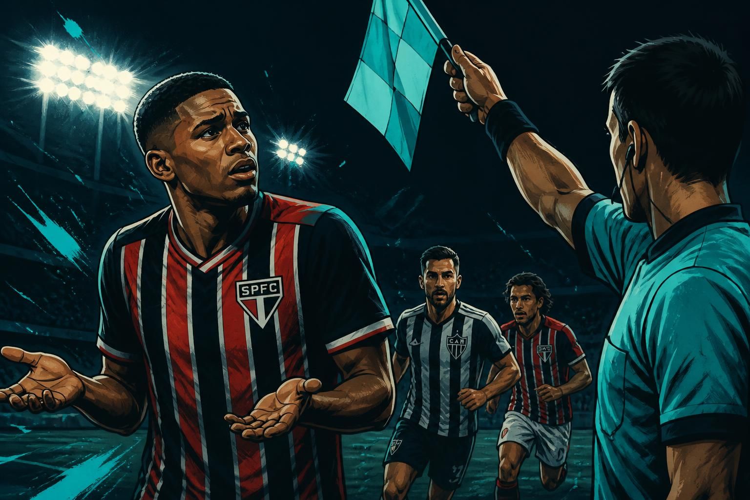 Erro de numeração no impedimento semiautomático do São Paulo