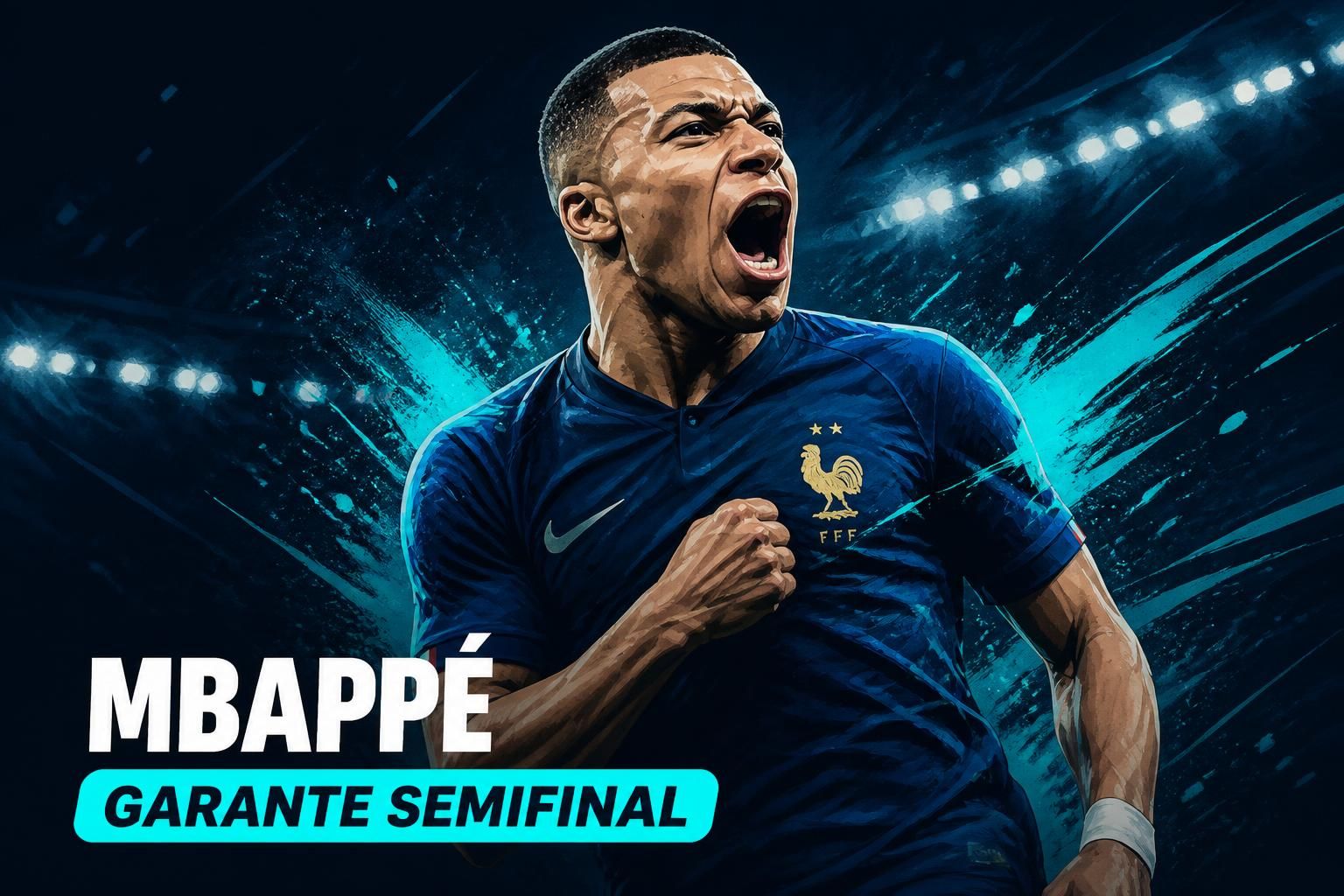 Mbappé guia França à semifinal da Copa do Mundo