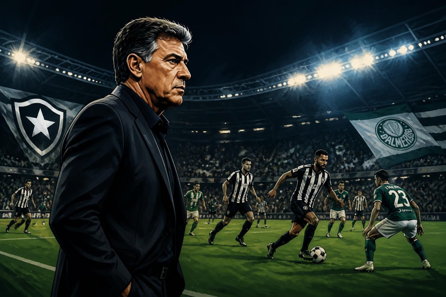 Botafogo segura Palmeiras e ensaia evolução tática no 0 a 0