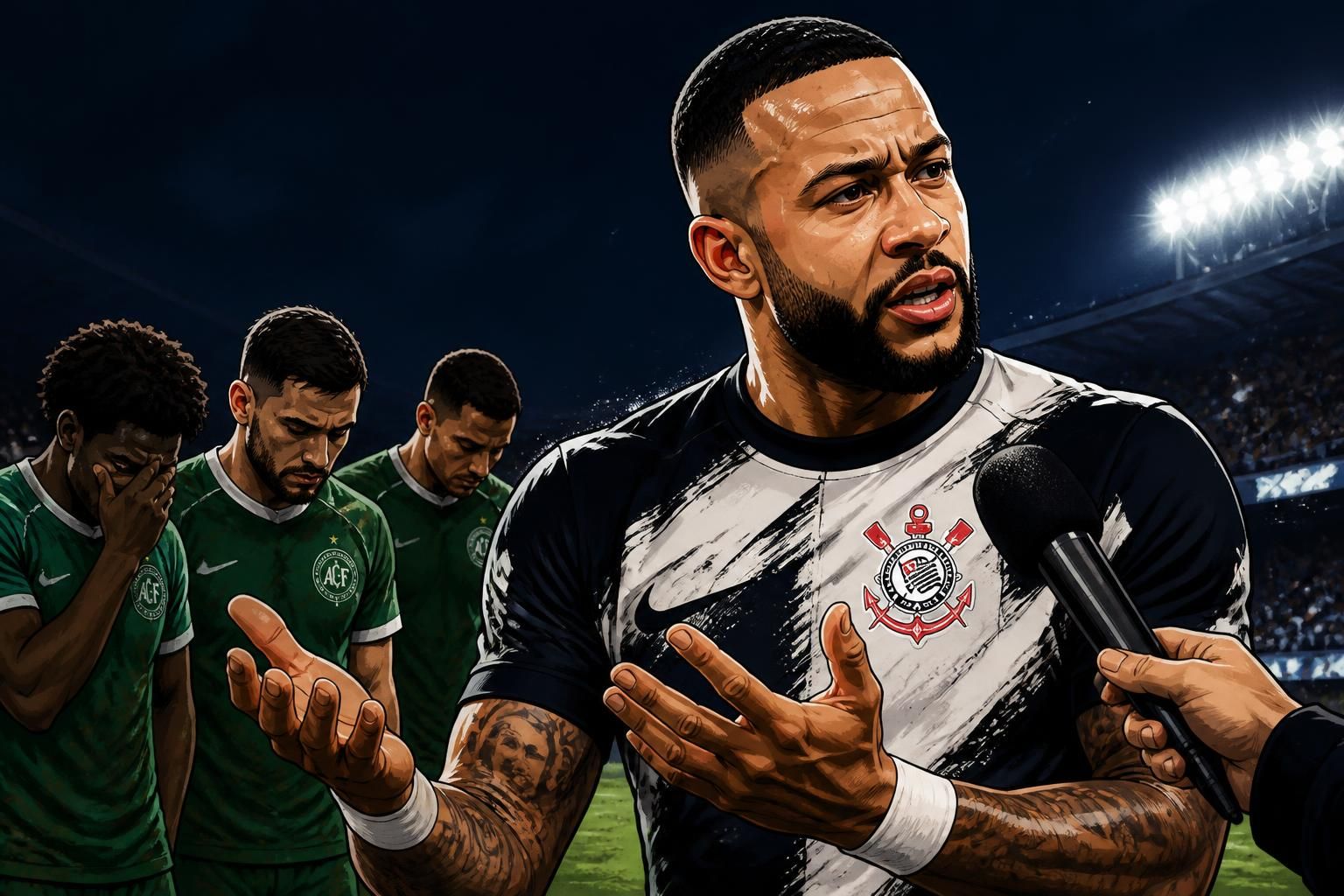 Memphis Depay critica Corinthians após derrota para Chapecoense