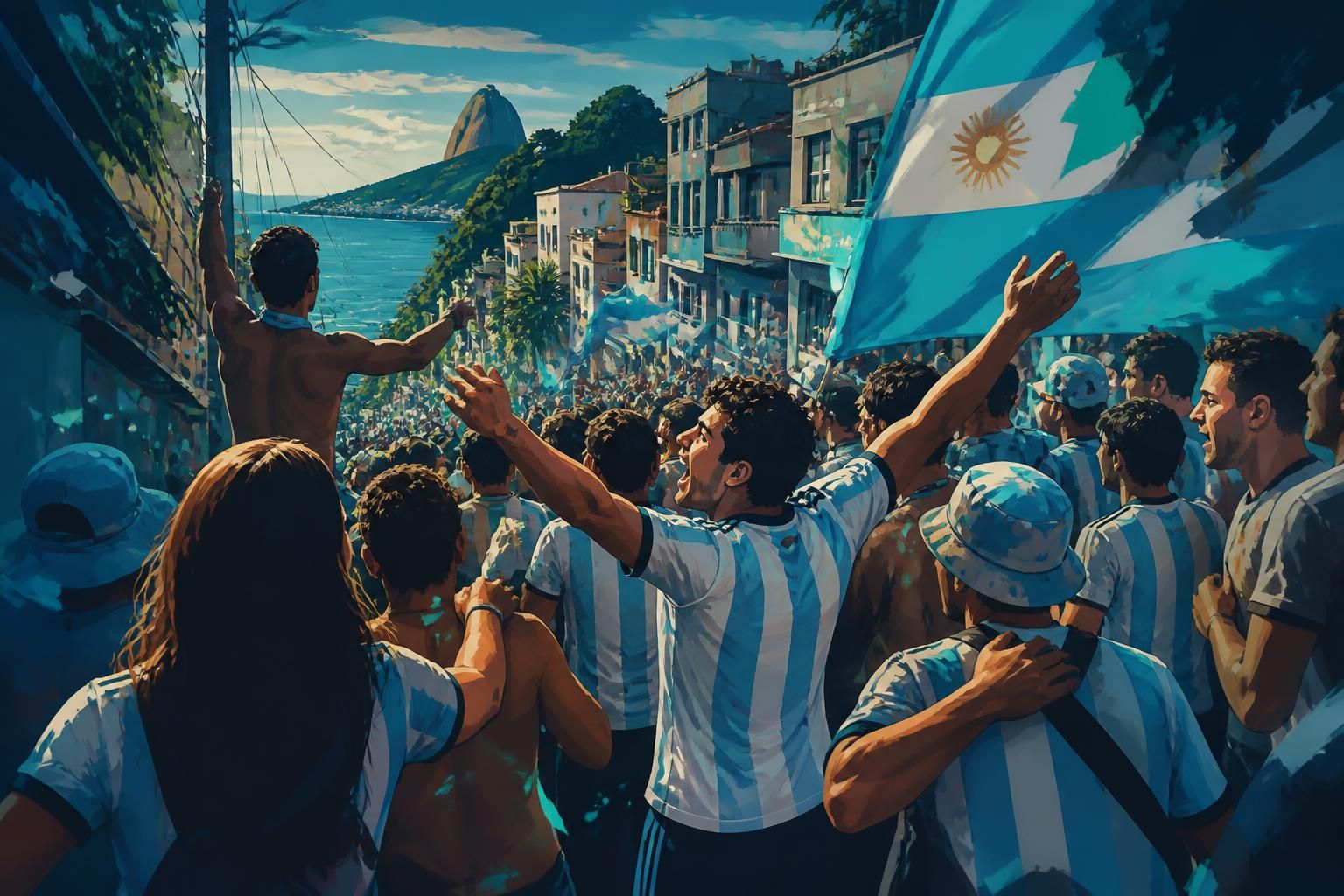 Canasvieiras vira reduto de argentinos para jogo contra Inglaterra
