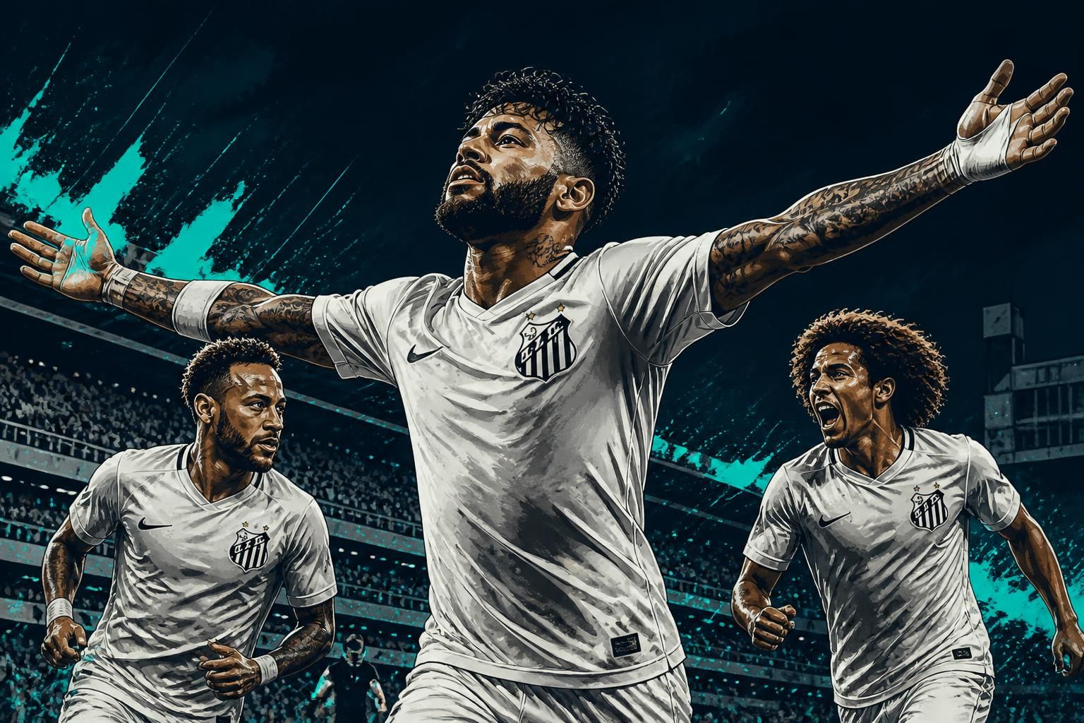 Gabigol faz 100 gols e Santos vence Macará