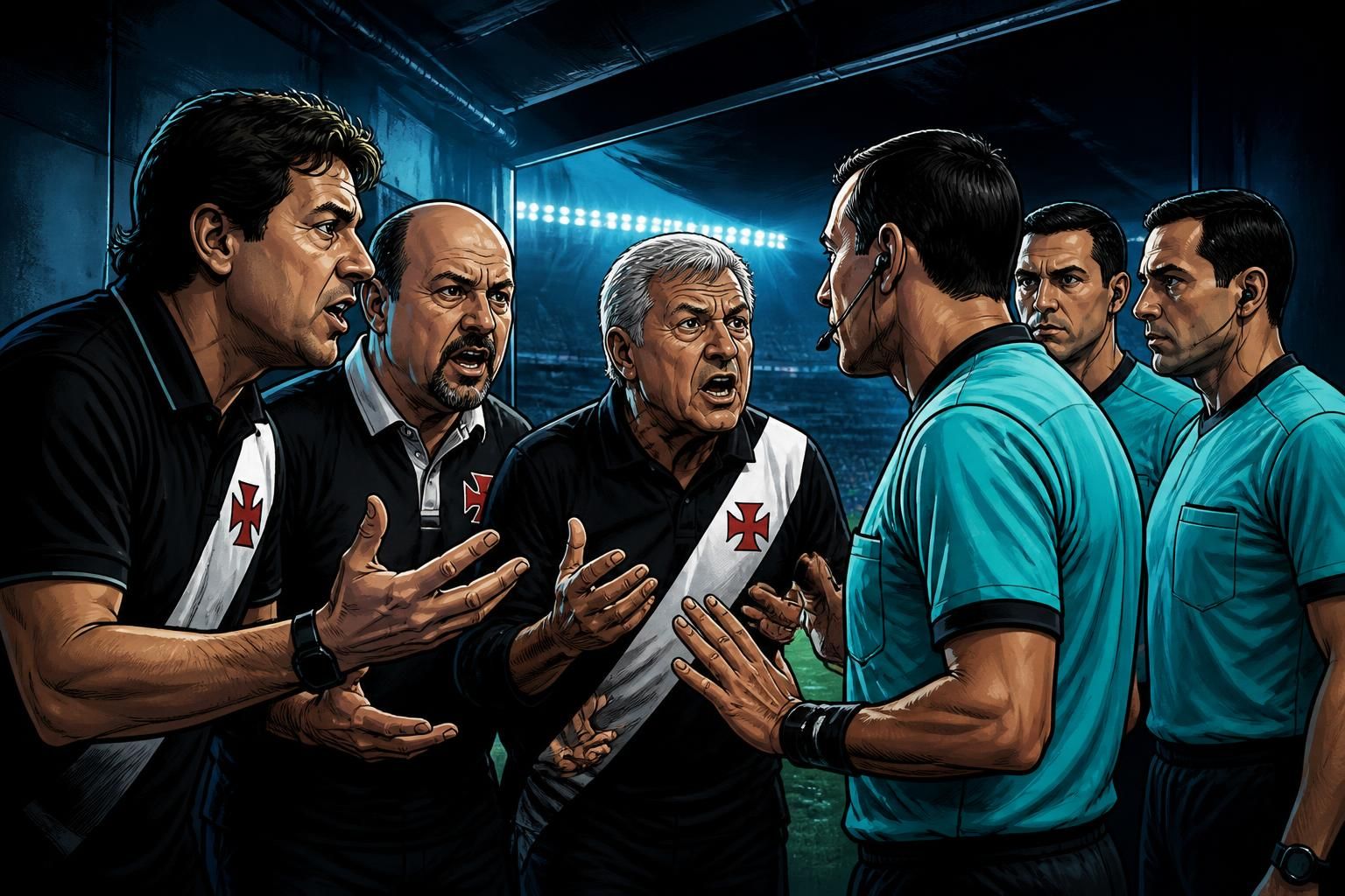 Vasco x Vitória: Confusão no intervalo com Felipe e Admar