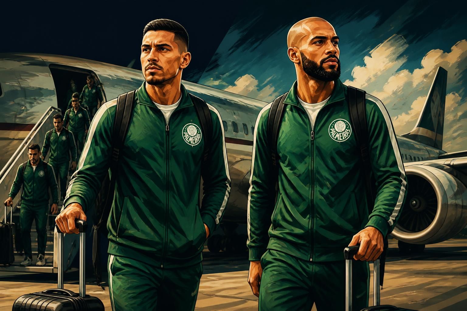 Palmeiras chega a Cuiabá para decisão contra o Fortaleza