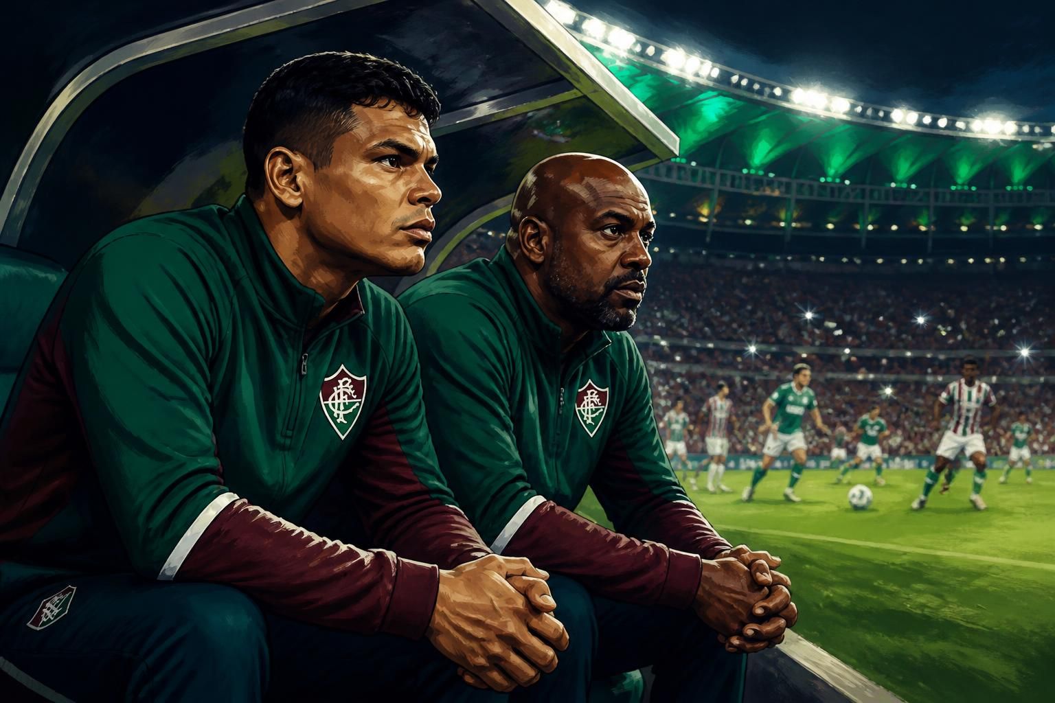 Thiago Silva atua como auxiliar de Marcão no Fluminense