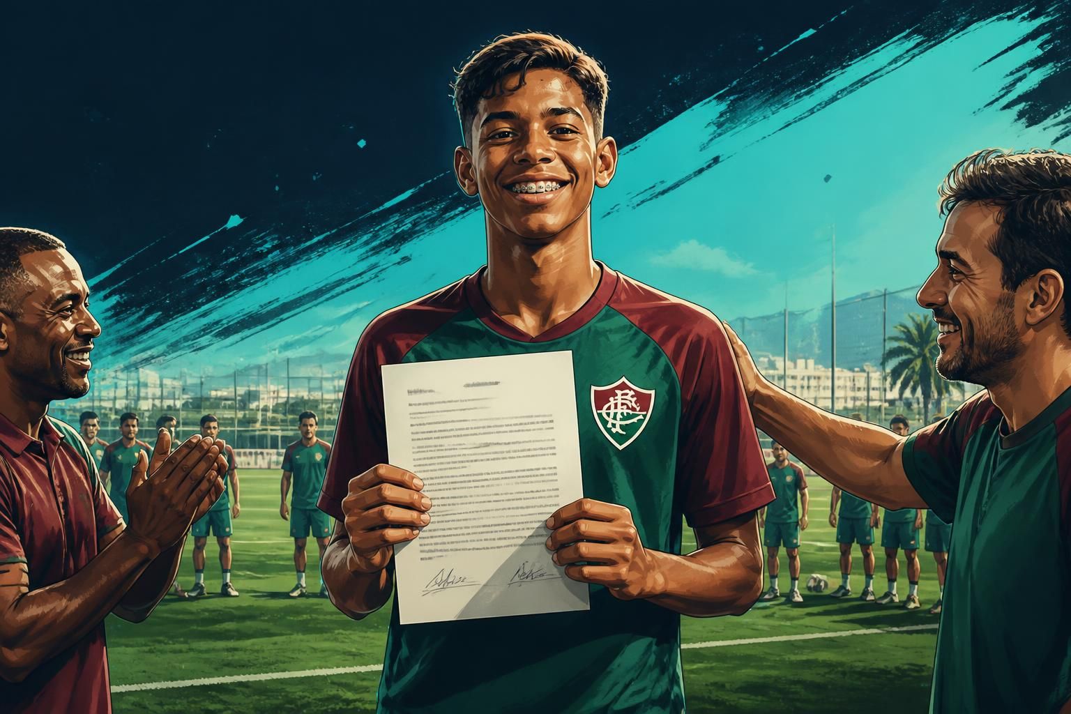 Fluminense assina primeiro contrato profissional com Marcelinho