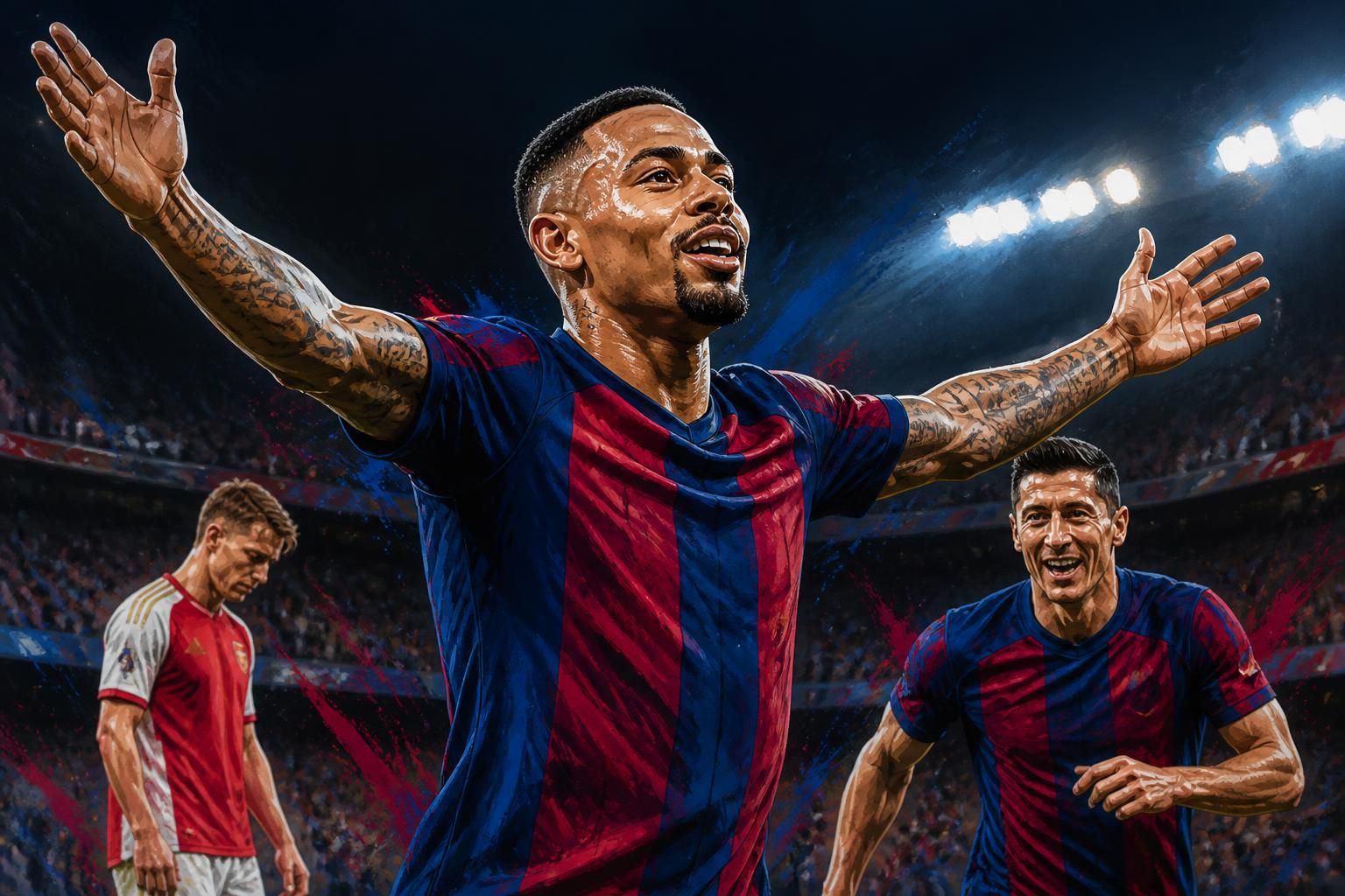 Barça negocia Gabriel Jesus como substituto de Lewandowski
