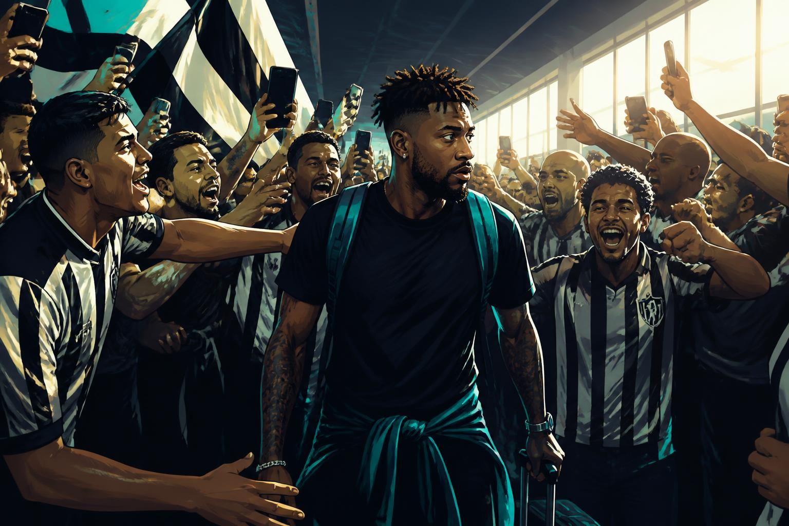 Fred é recebido com festa pela torcida do Atlético-MG